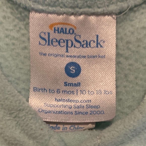 Halo fleece sleep sack, light blue, size small - Picture 2 of 2